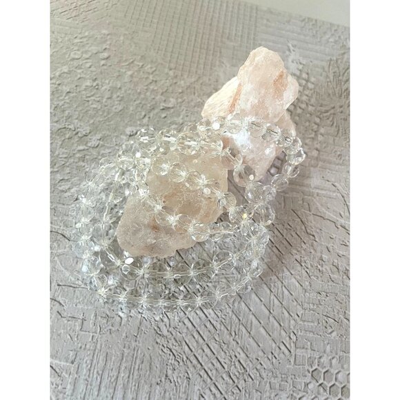 Beautiful Clear Crystal Borealis Beaded Stretch Bracelet Bundle - Picture 6 of 8